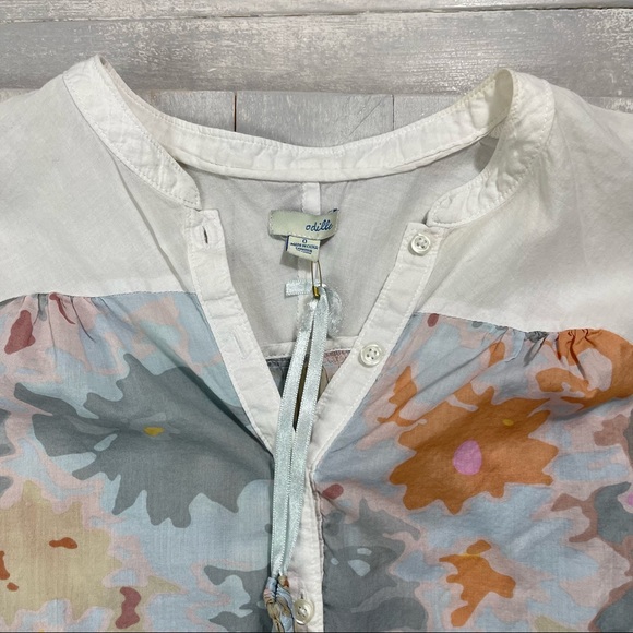 Odillé Anthropologie Raglan Sleeve Foliage Print Top - Picture 3 of 12